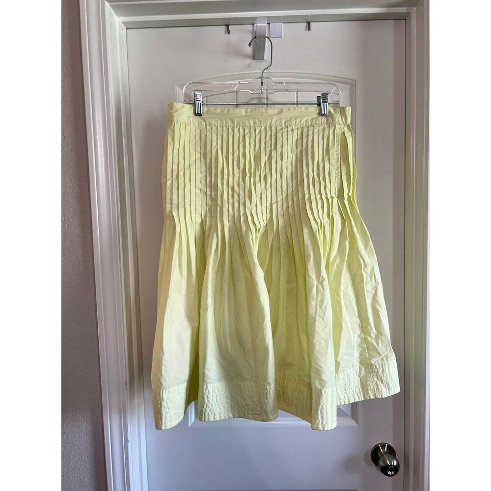 Free Assembly Pleated Yellow Skirt